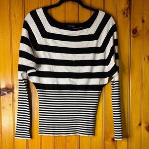 Spring+Mercer from Nordstroms Striped Black and White Long Sleeve Top